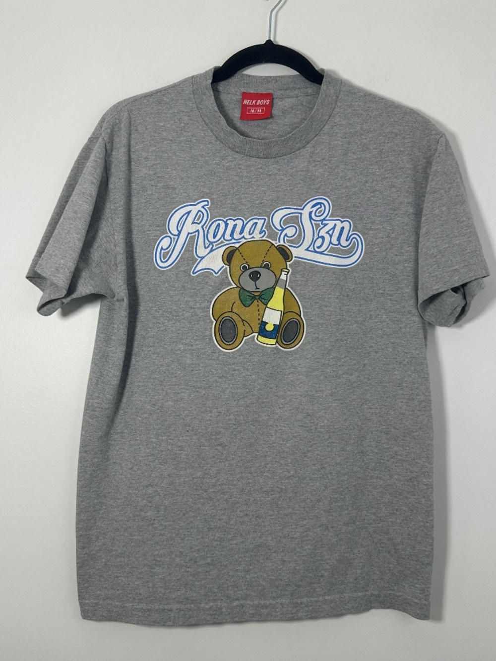 Nelk Boys Rona SZN Teddy Graphic Mens Sz Medium T-Shirt Used Fair Cond.